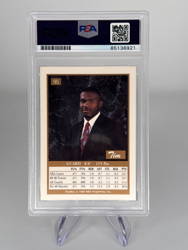Tim Hardaway 1990 Skybox, PSA 10 Authentic Auto