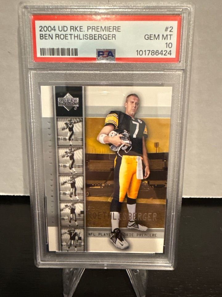 Ben Roethlisberger 2004 Upper Deck Rookie Premier, PSA 10 Gem Mint