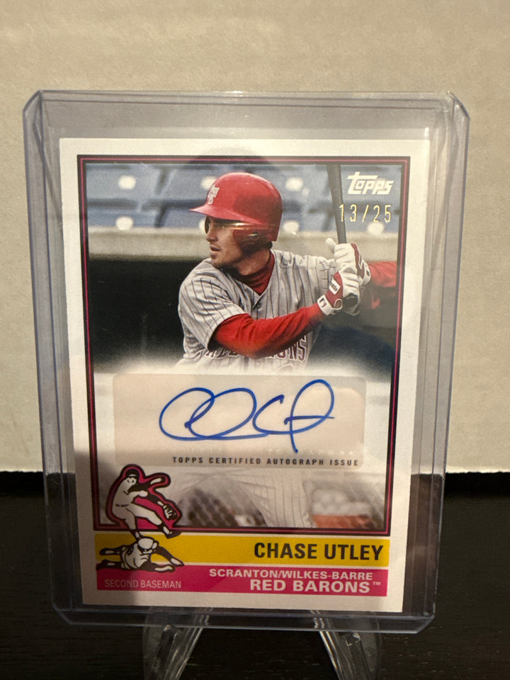 Chase Utley 2025 Topps Pro Debut Legends Auto, 13/25