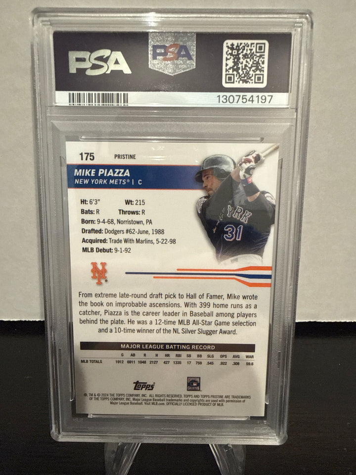 Mike Piazza 2024 Topps Pristine, Pristine Red, 1/5, PSA 10 Gem Mint