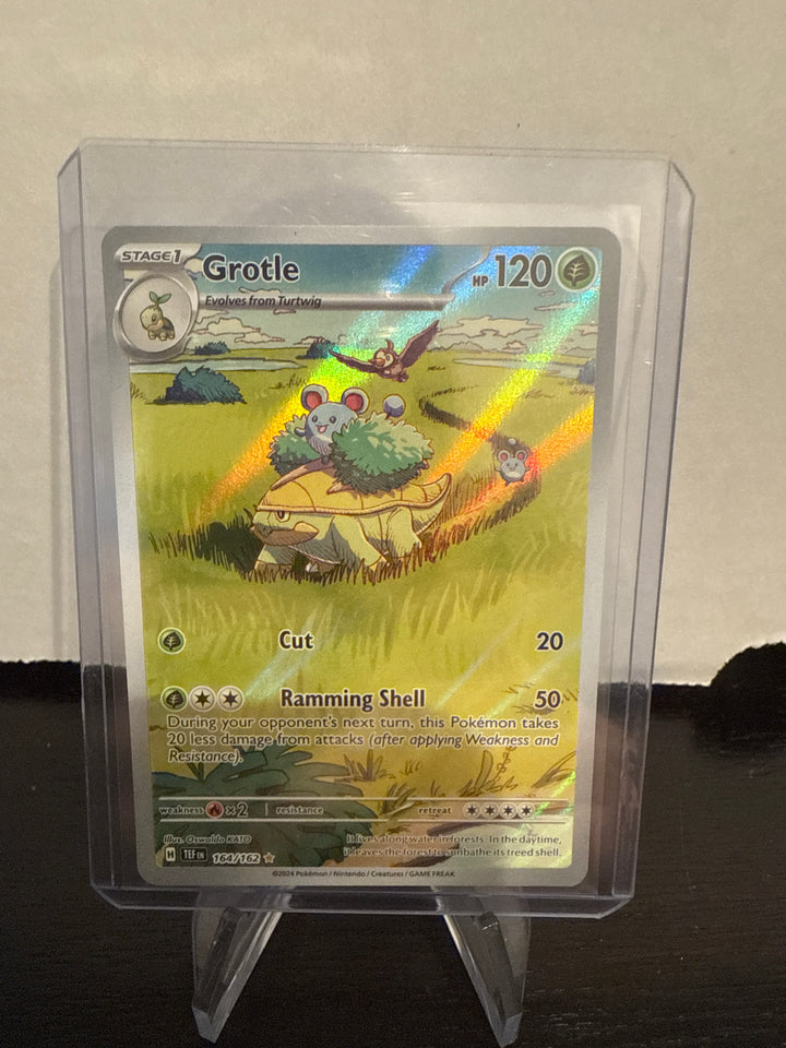 Pokemon TCG 2024 Grotle Temporal Forces Illustration Rare Full Art, 164/162