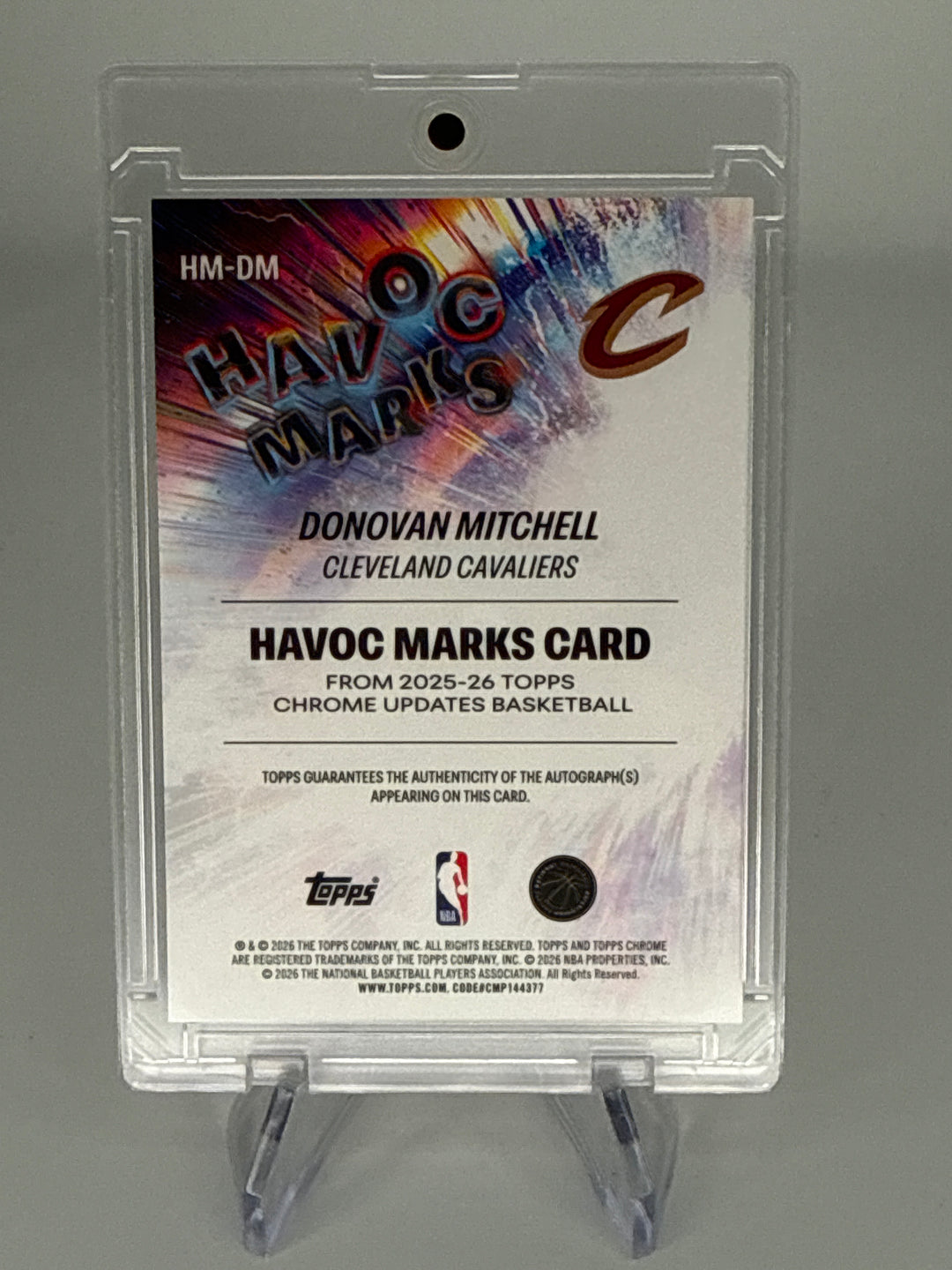 Donovan Mitchell 2026 Topps Chrome Havoc Marks Orange Refractor Auto, 07/25