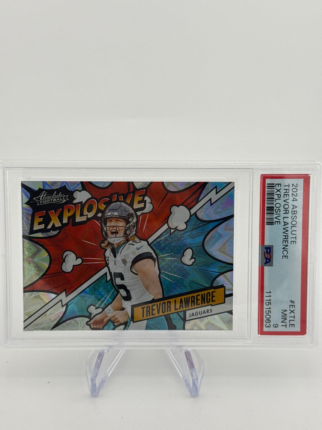 Trevor Lawrence 2024 Panini Absolute Explosive SSP Case Hit, PSA 9 Mint