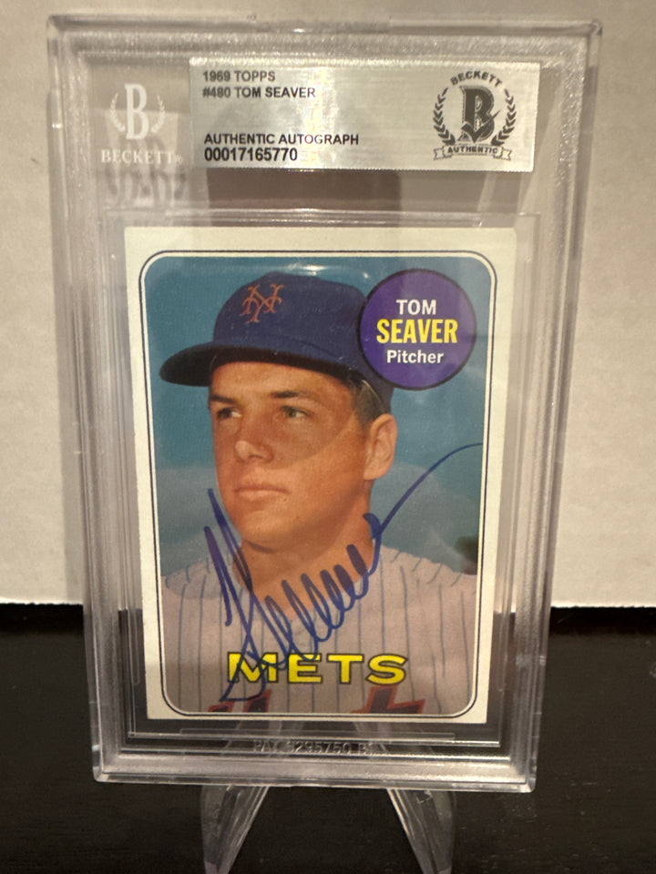 Tom Seaver 1969 Topps, BGS Authentic Auto