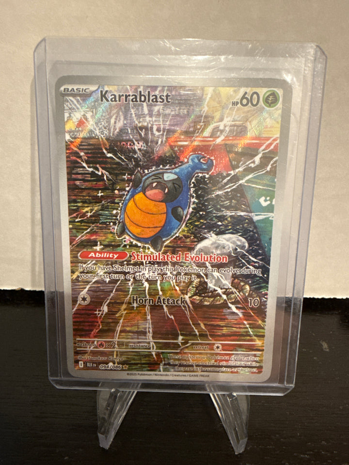 Pokemon TCG 2025 Karrablast Black Bolt Full Art Illustration Rare, 094/086