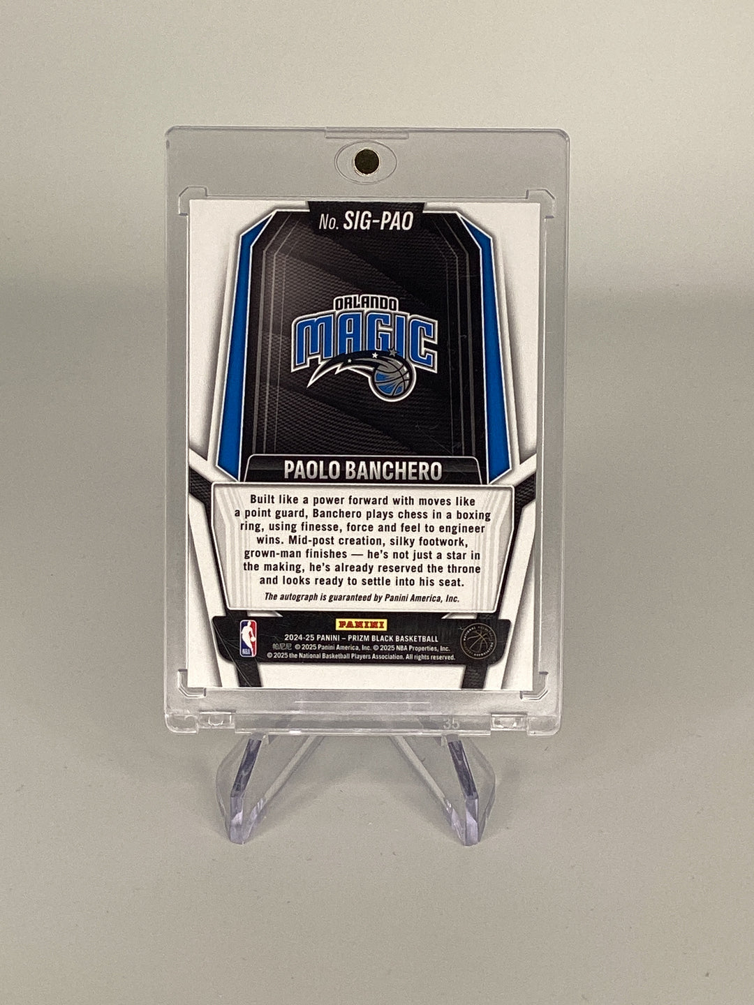 Paolo Banchero 2024 Panini Prizm Black Signatures Auto