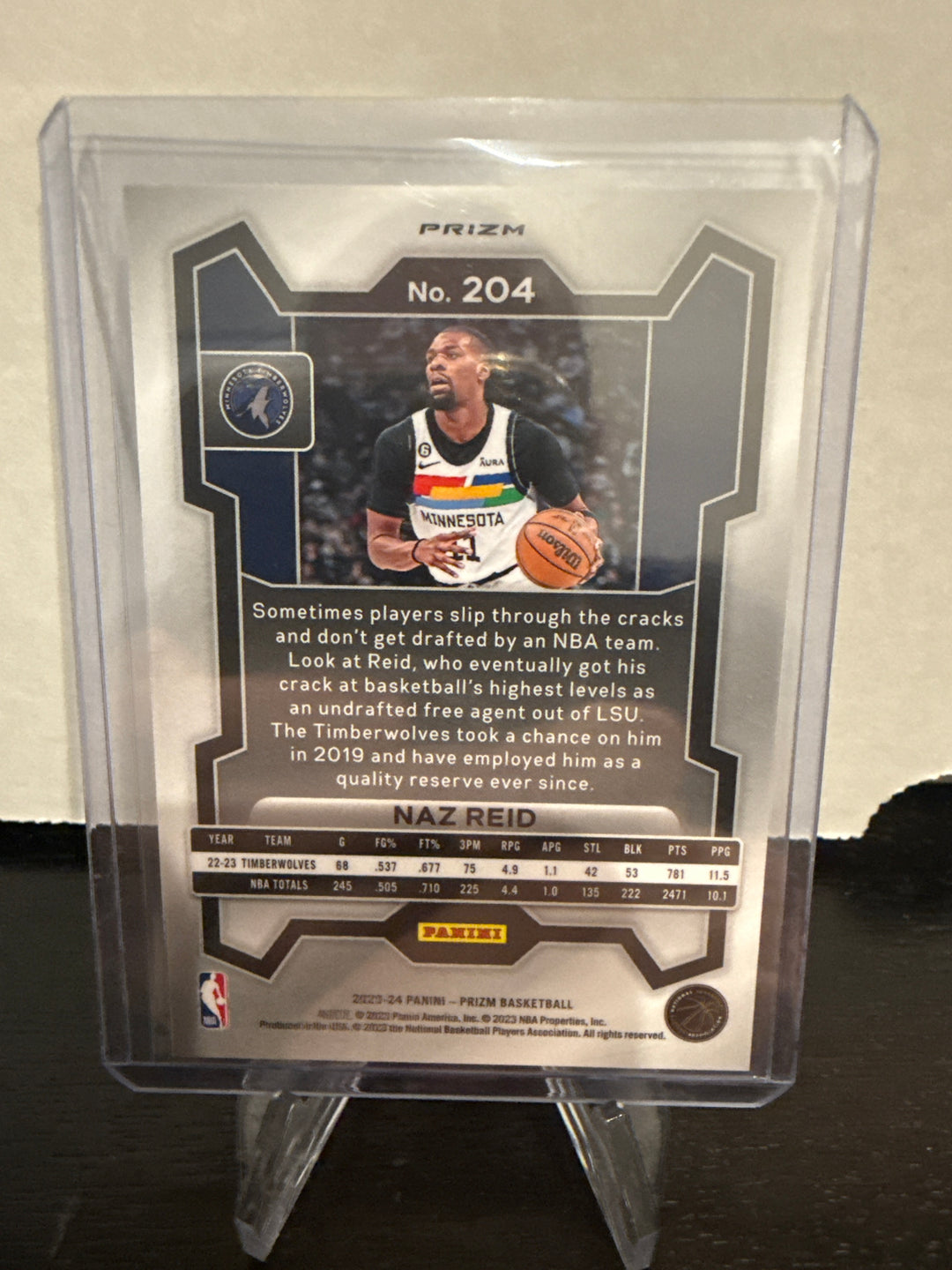 Naz Reid 2023 Panini Prizm King Snake SSP