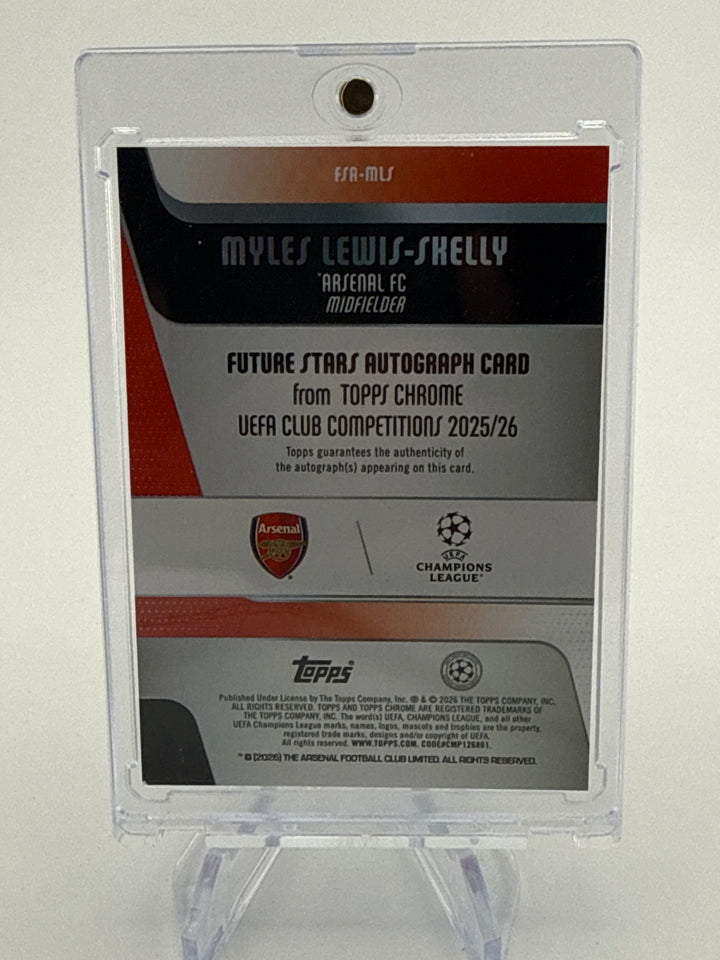 Myles Lewis-Skelly 2025-2026 Topps Chrome UEFA Club Competitions Auto