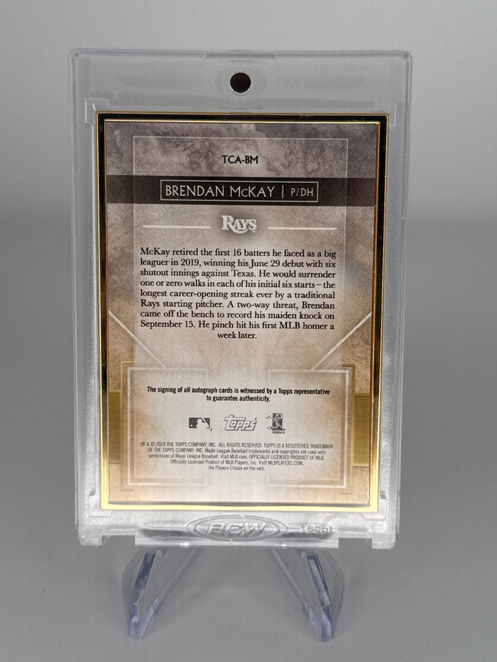 Brendan McKay 2020 Topps Transcendent Gold Frame Rookie Auto, 03/10
