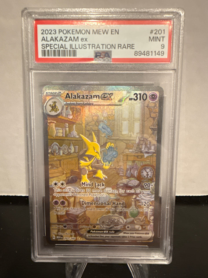 Pokemon TCG 2023 Alakazam EX Scarlet & Violet 151, 201/165, PSA 9 Mint