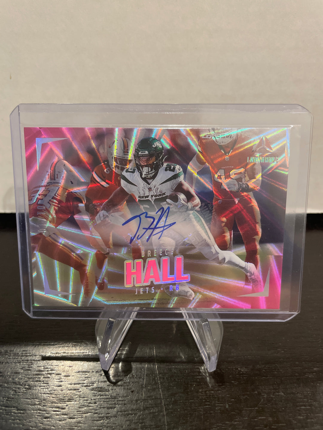 Breece Hall 2024 Panini Luminance Pink Auto, 01/10 Hobby Card Shop