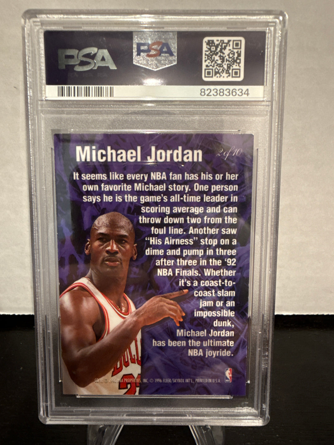 Michael Jordan 1995 Flair Anticipation, PSA 8