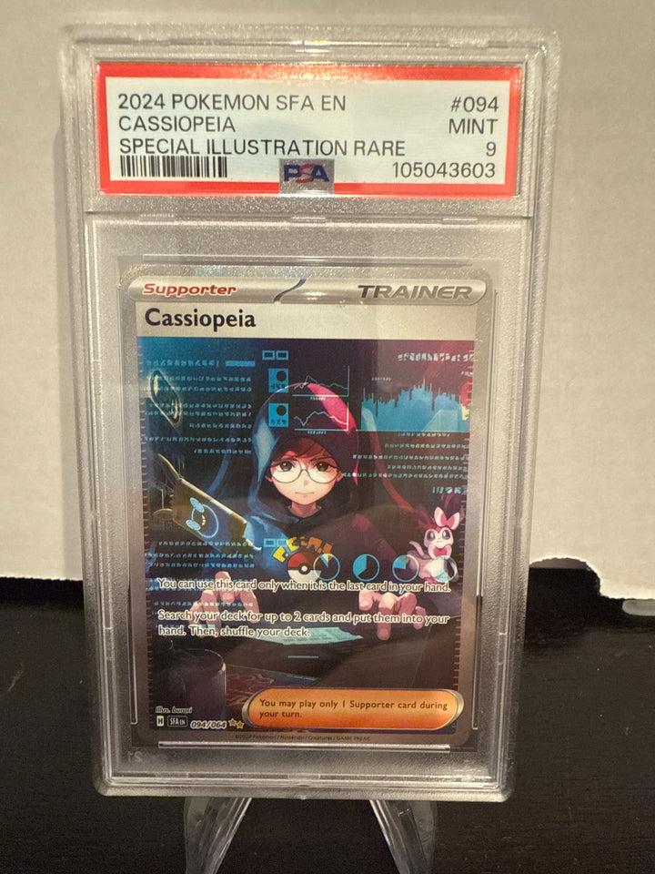 Pokemon TCG 2024 Cassiopeia Shrouded Fable Full Art Illustration Rare, 094/064, PSA 9 Mint