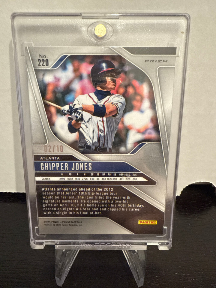 Chipper Jones 2025 Panini Prizm Gold, 02/10