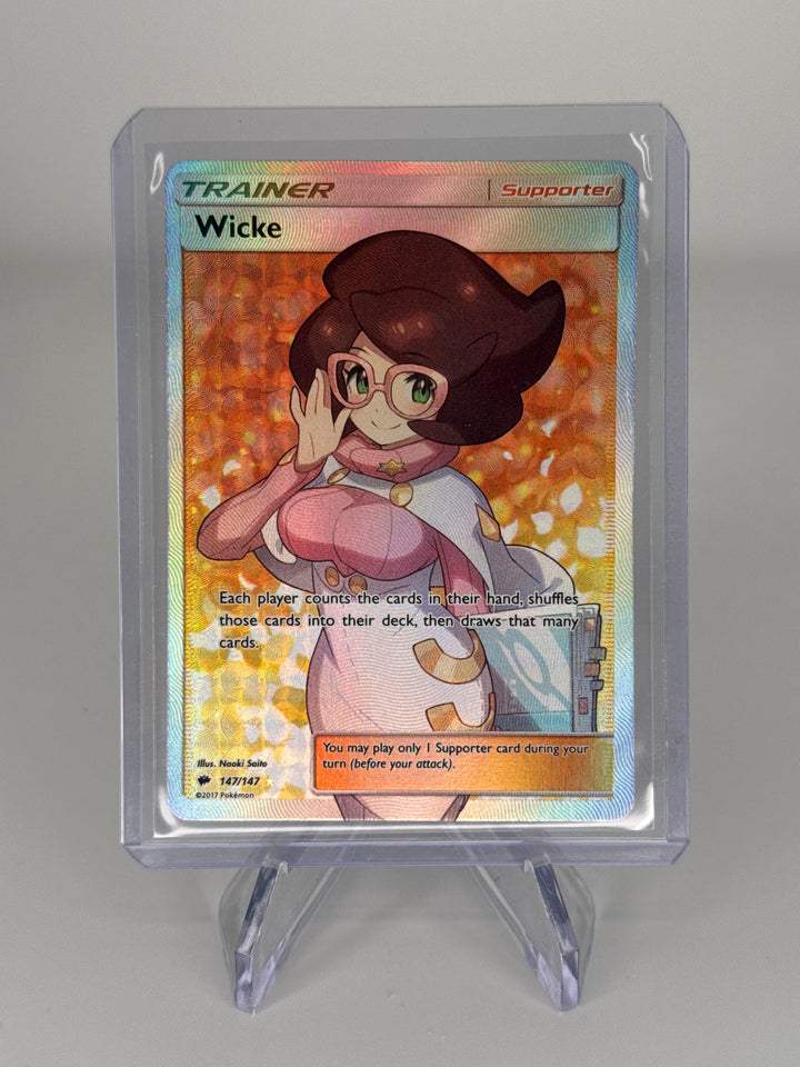 Pokemon TCG 2017 Wicke Sun & Moon Burning Shadows Full Art Trainer, 147/147