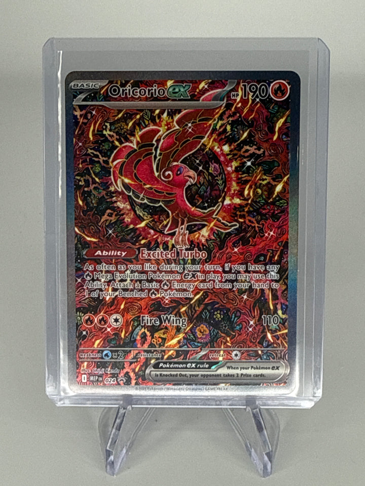 Pokemon TCG 2025 Oricorio EX Mega Evolutions Full Art Black Star Promo, 024