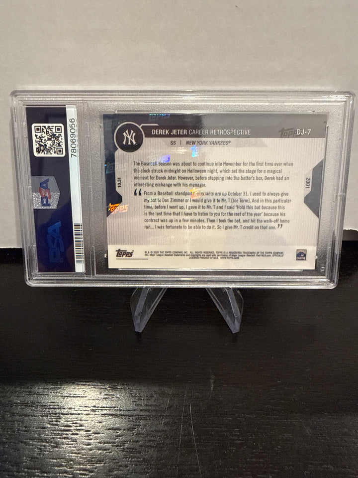 Derek Jeter 2020 Topps Now Career Retrospective, PSA 10 Gem Mint