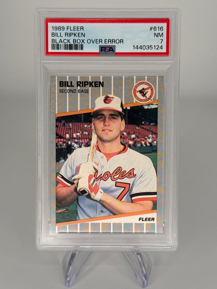 Bill Ripken 1989 Fleer Black Box over Error, PSA 7