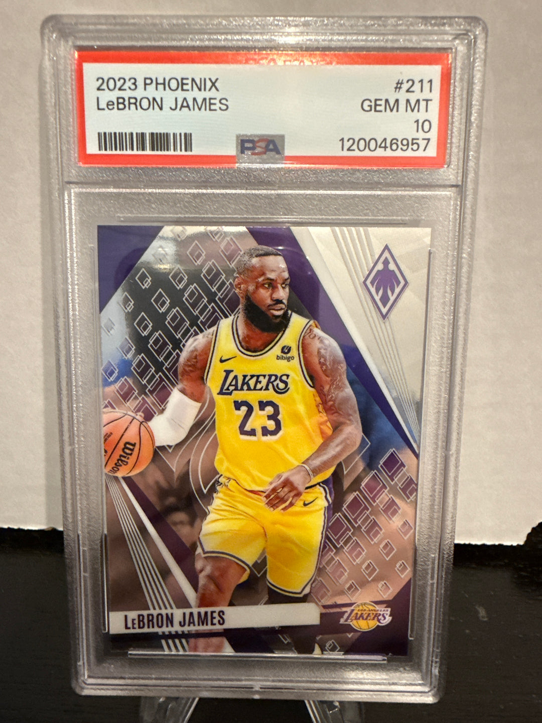 Lebron James 2023 Panini Phoenix, PSA 10 Gem Mint