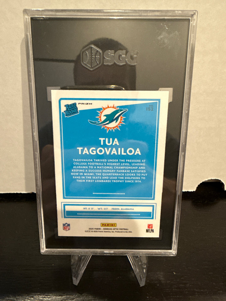 Tua Tagovailoa 2020 Panini Donruss Optic Pink Prizm Rated Rookie Card, SGC 10 Gem Mint