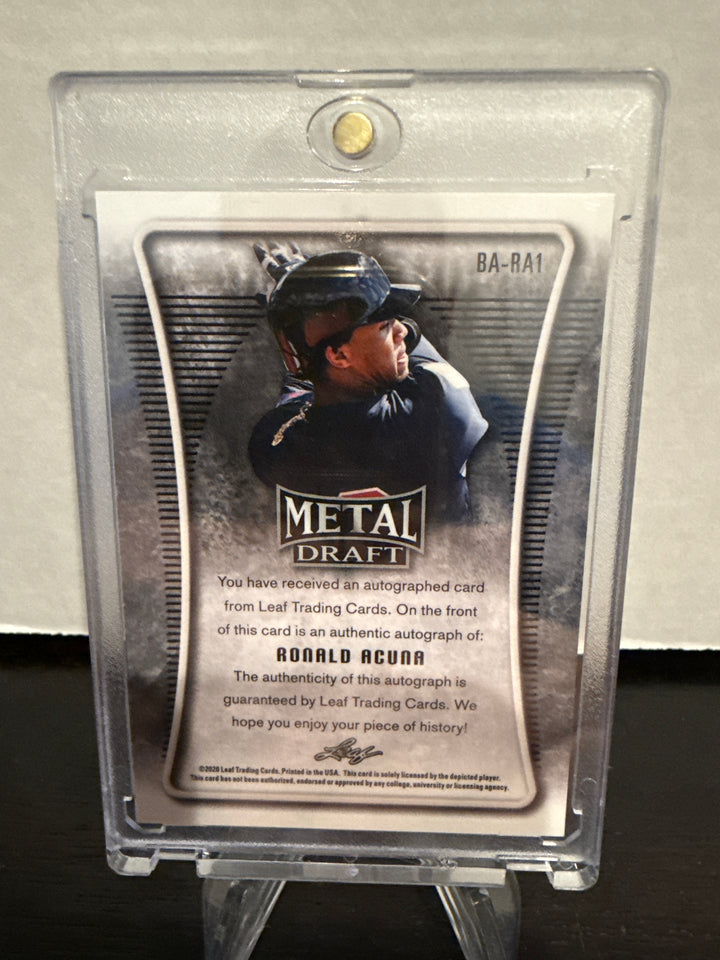 Ronald Acuna 2020 Leaf Metal Silver Auto