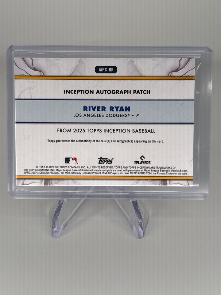 River Ryan 2025 Topps Inception Rookie Patch Auto Gold, 11/50