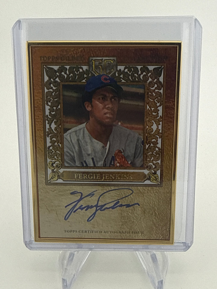 Fergie Jenkins 2025 Topps Gilded Collection Gold Framed Auto, 06/99