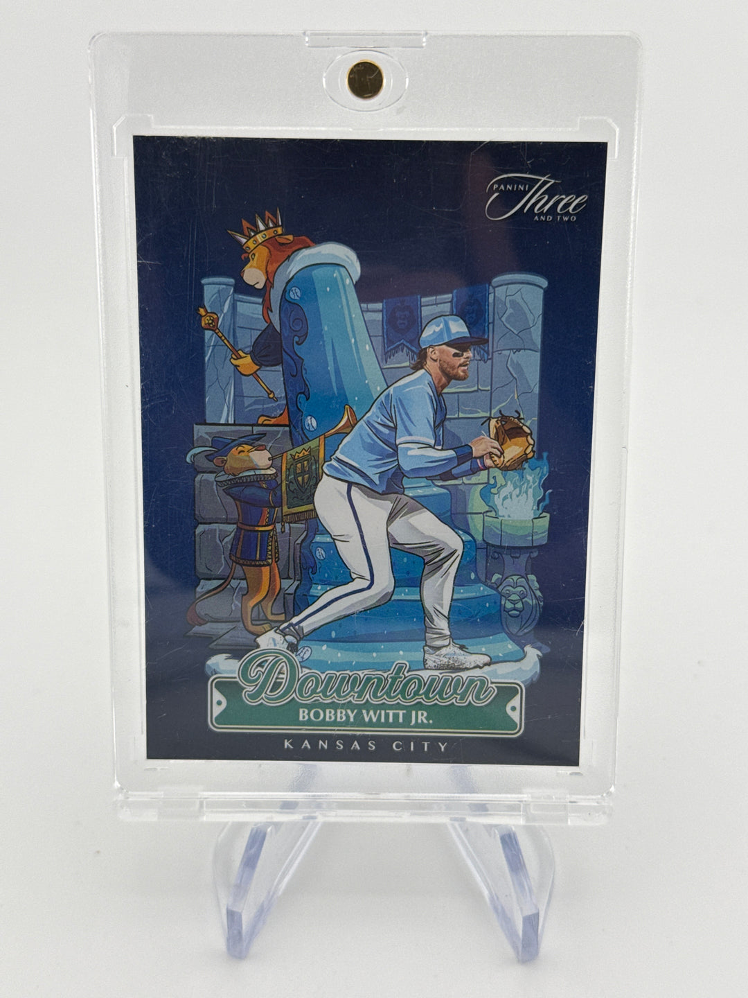 Bobby Witt Jr 2025 Panini Three & Two Downtown SSP Case Hit