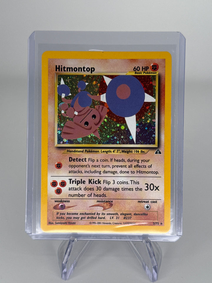 Pokemon TCG Hitmontop Neo Discovery Holo Rare, 3/75
