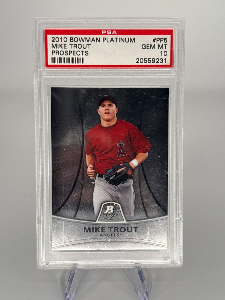 Mike Trout 2010 Bowman Platinum Prospects, PSA 10 Gem Mint