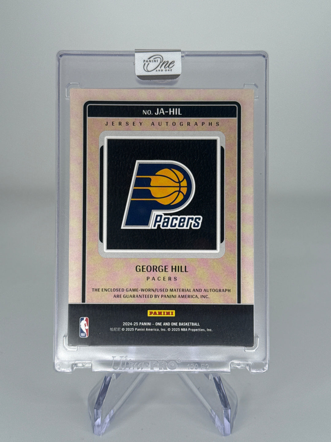 George Hill 2024 Panini One & One Patch Auto Logoman, 1/1