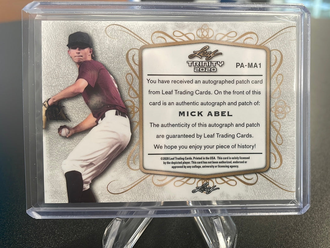 Mick Abel Leaf Trinity 2020 Rookie Patch Auto