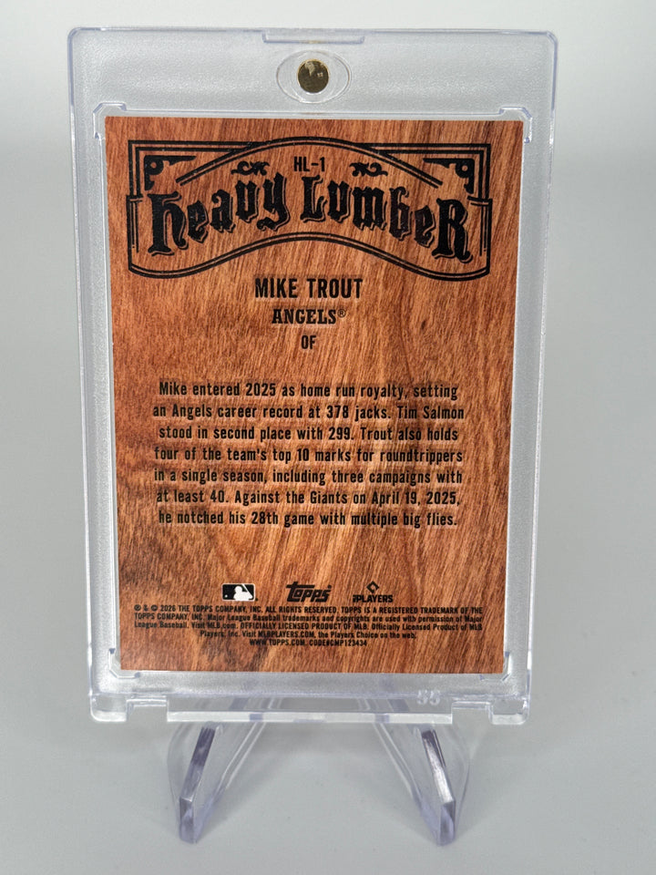 Mike Trout 2026 Topps Series One Heavy Lumber SSP Case Hit