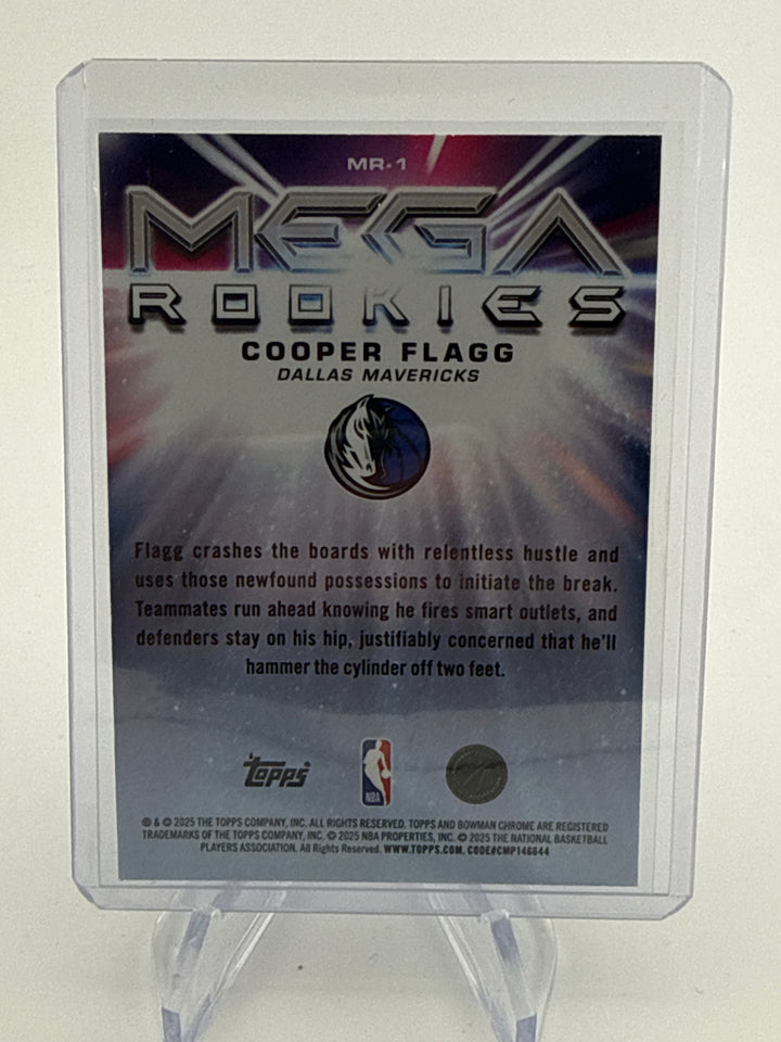 Cooper Flagg 2025 Bowman Chrome Mega Rookie Mojo Refractor