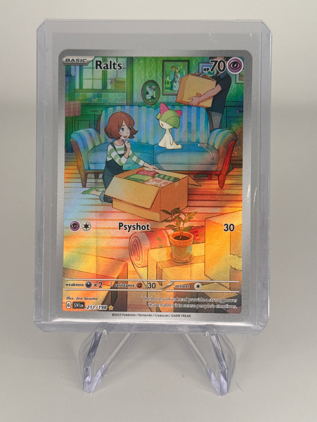 Pokémon TCG 2023 Ralts Scarlet & Violet Rare Holofoil, 211/198