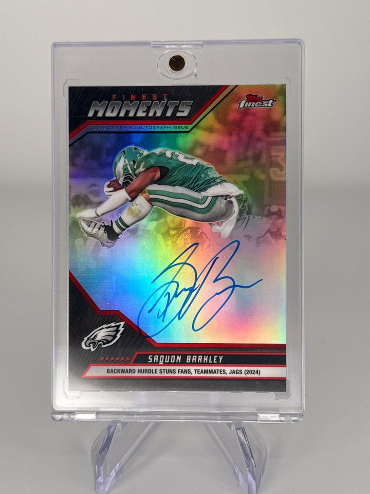 Saquon Barkley 2025 Topps Finest Moments Auto