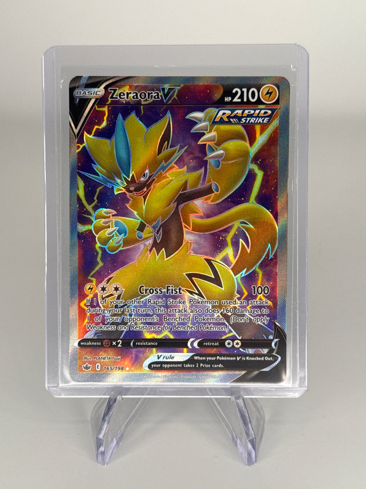 Pokemon TCG 2021 Zeraora V Chilling Reign Full Art Illustration Rare, 165/198