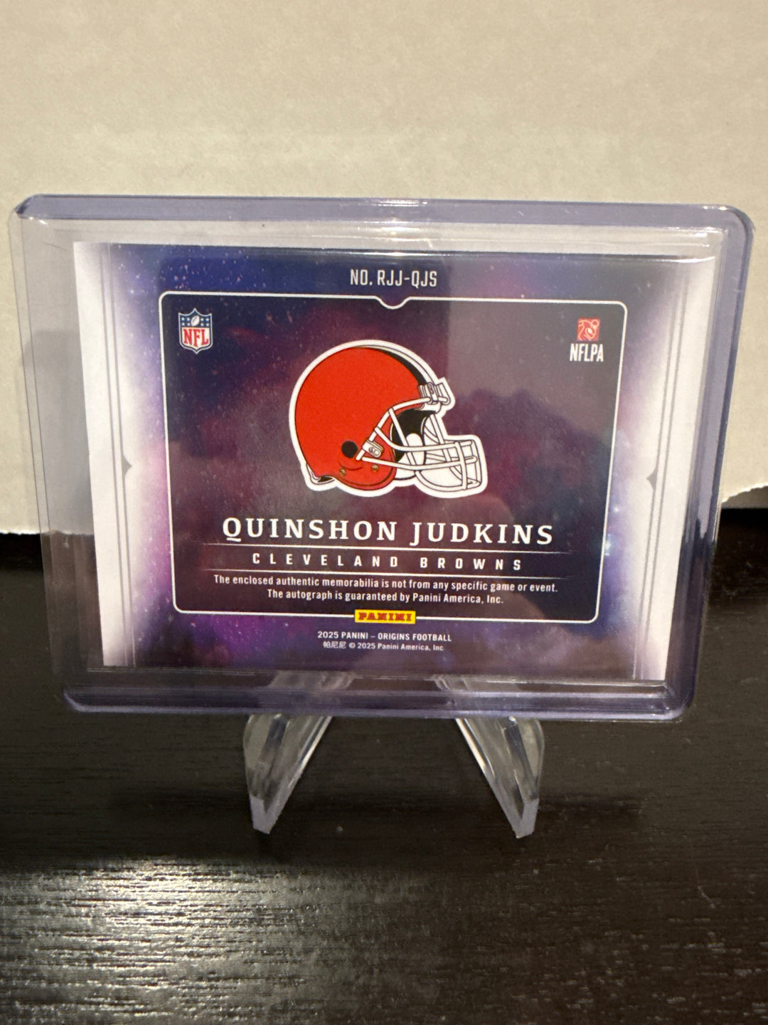 Quinshon Judkins 2025 Panini Origins Rookie Patch Autograph