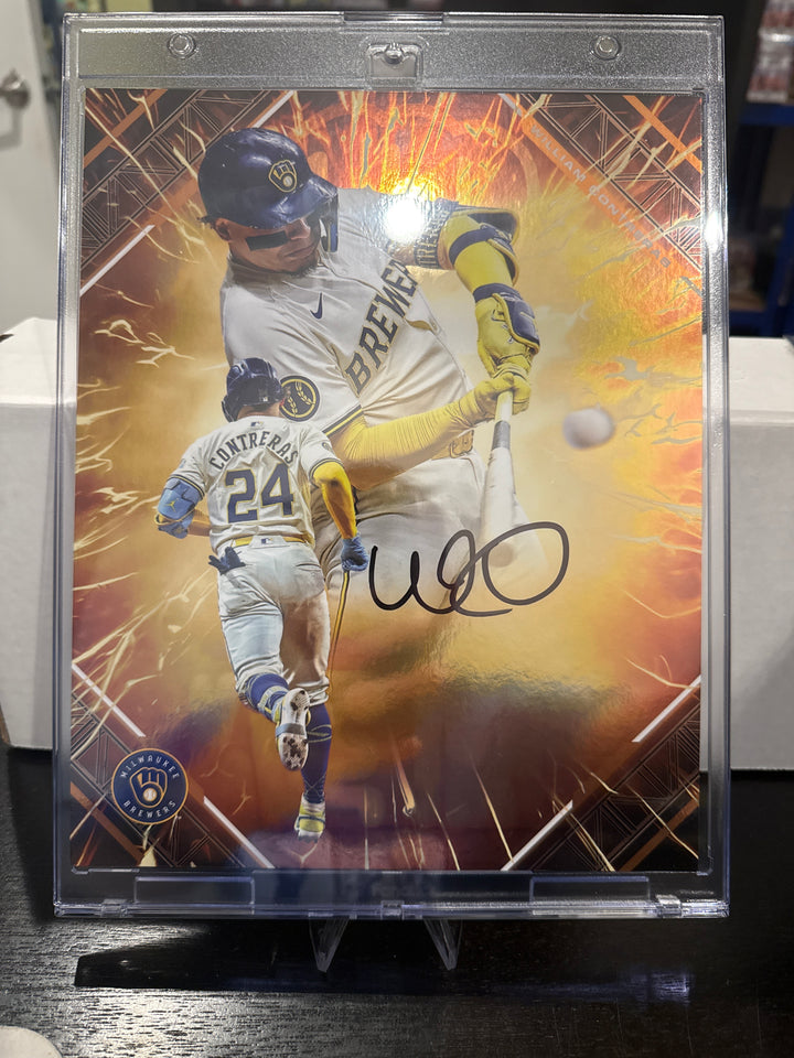 William Contreras 2025 Fanatics Emanate Collectable Jumbo Autograph Card, 24/25