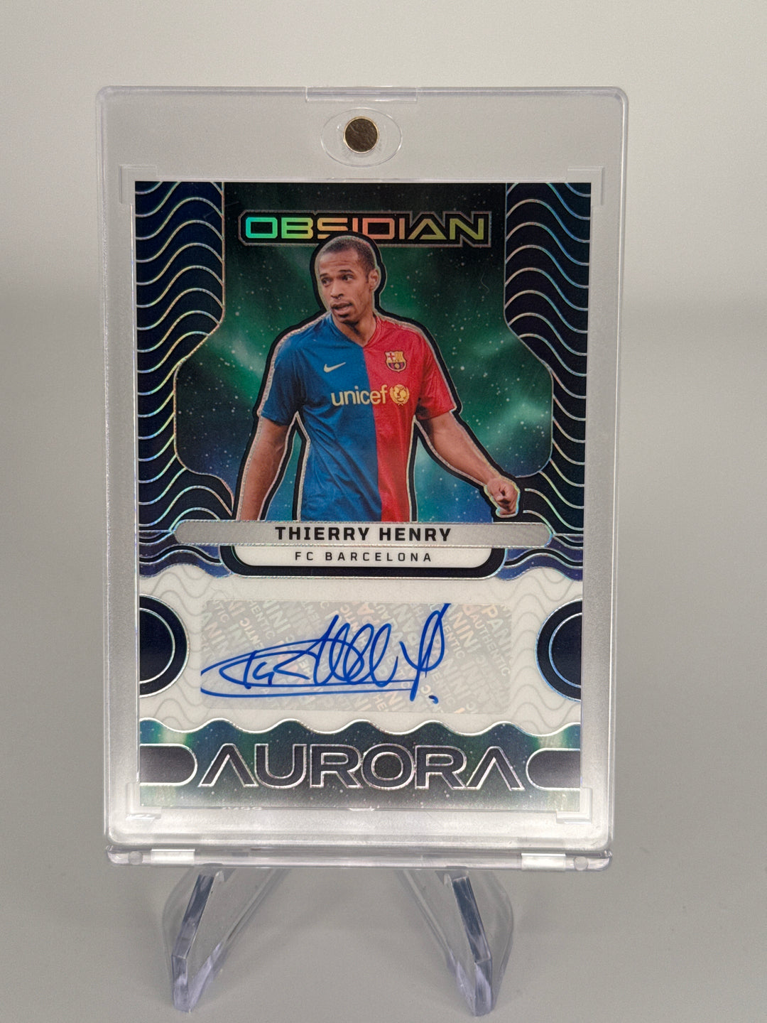 Thierry Henry 2023-2024 Panini Obsidian Aurora Auto, 04/30
