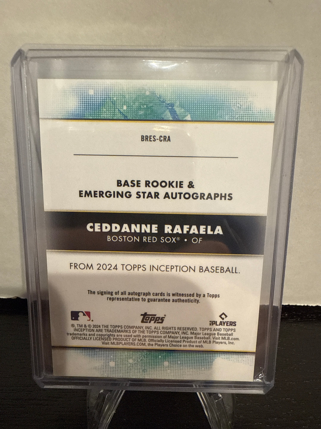 Ceddanne Rafaela 2024 Topps Inception Teal Rookie Auto, 66/75