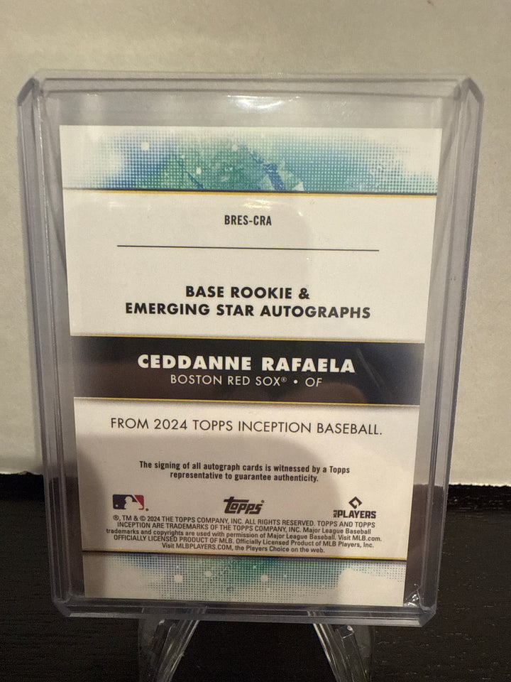 Ceddanne Rafaela 2024 Topps Inception Teal Rookie Auto, 66/75