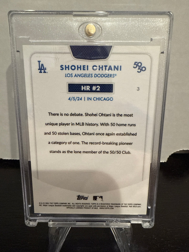 Shohei Ohtani 2024 Topps Chrome 50/50 Blue Refractor, 025/150