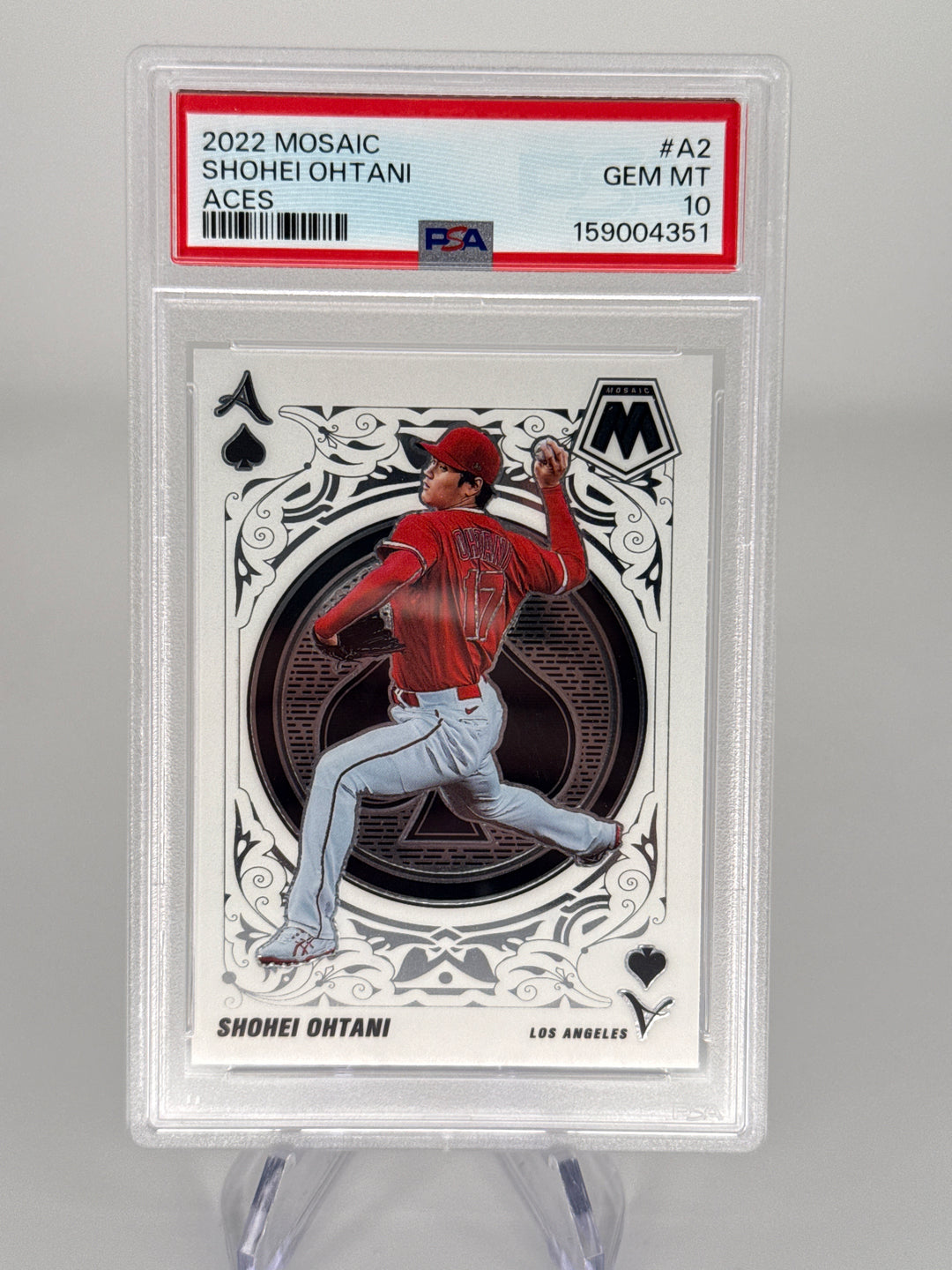 Shohei Ohtani 2022 Panini Mosaic Aces Mosaic, PSA 10 Gem Mint