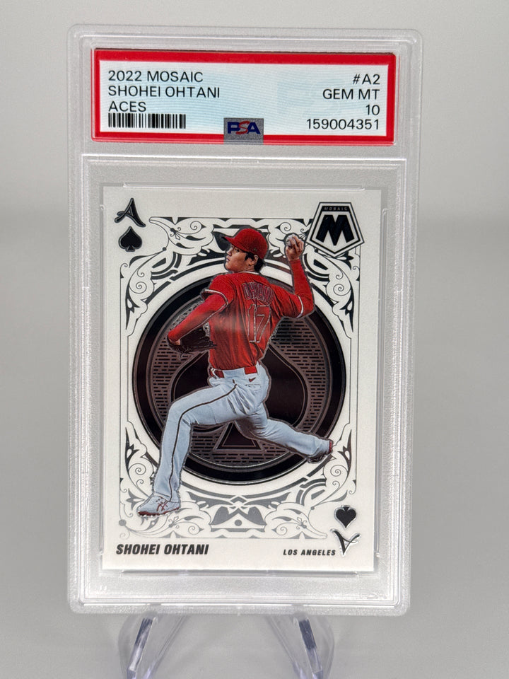 Shohei Ohtani 2022 Panini Mosaic Aces Mosaic, PSA 10 Gem Mint