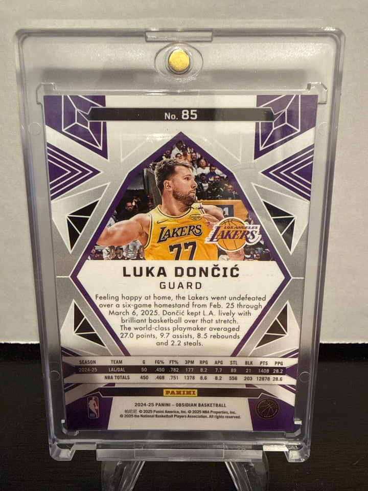 Luka Doncic 2024 Panini Obsidian Pink Flood, 05/49