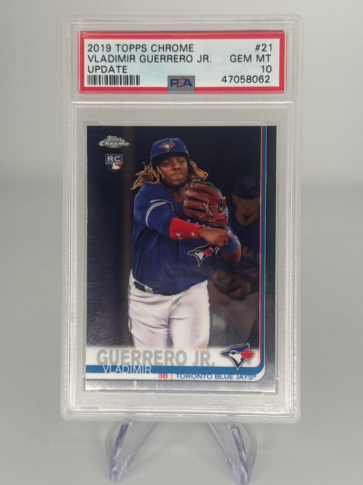 Vladimir Guerrero Jr 2019 Topps Chrome Update Rookie, PSA 10 Gem Mint