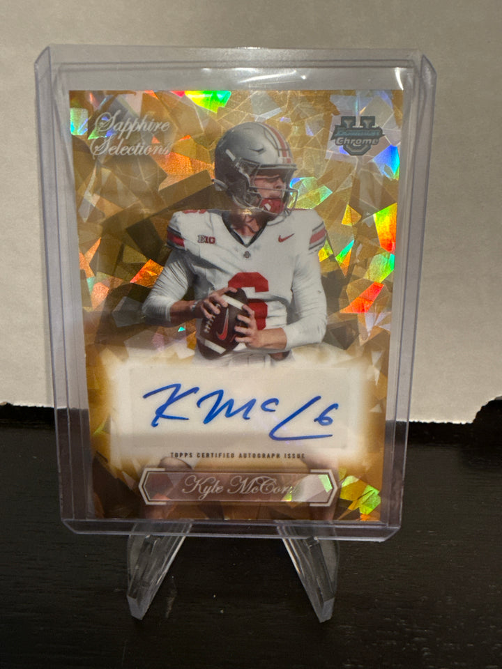 Kyle McCord 2023 Bowman Best Sapphire University Gold Auto, 34/50