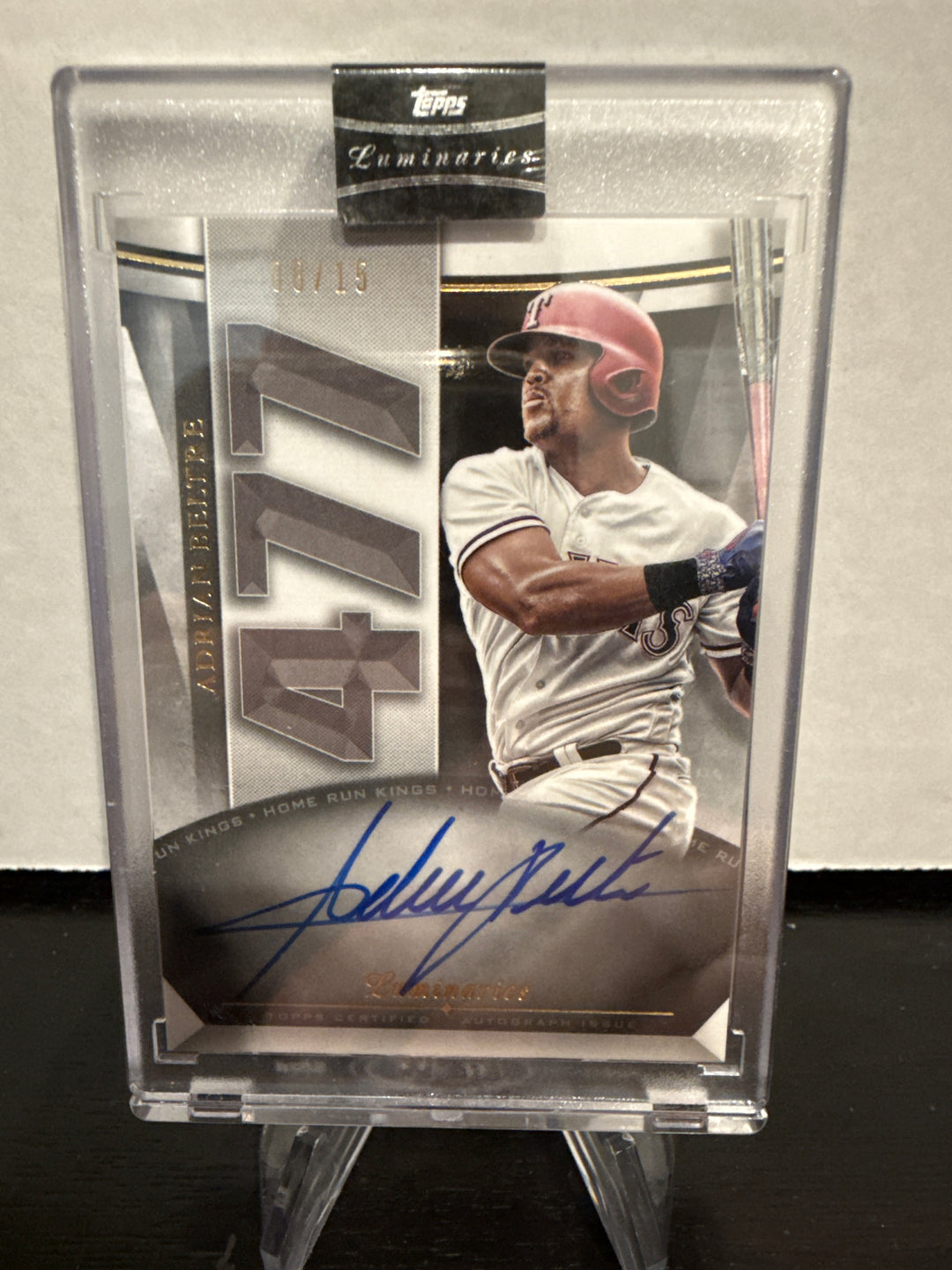 Adrian Beltre 2021 Topps Luminaries Home Run Kings Auto, 08/15