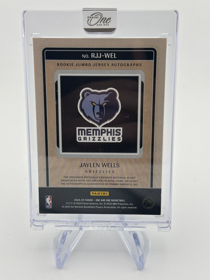 Jaylen Wells 2024 Panini One & One Rookie Patch Auto, 27/99